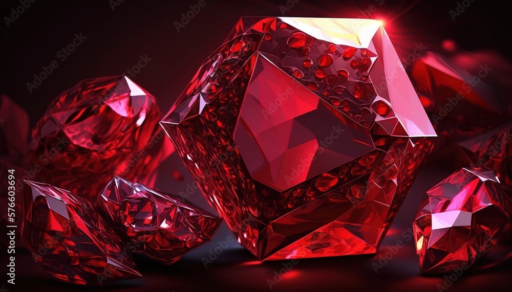 luxury crystal illustrations of rare diamonds created with generative ai technology
