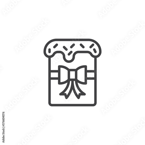 Easter cake line icon