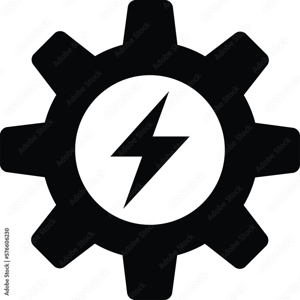 Electric gear Vector Icon Design Illustration Electric gear Vector Icon Design Illustration