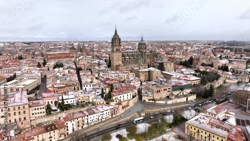 Wallpaper Mural The ancient Cathedral of Salamanca, Spain, aerial drone view Torontodigital.ca