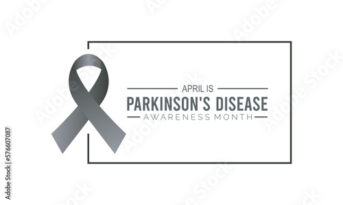 Vector illustration on the theme of parkinson's disease awareness month of April.Poster , banner design template Vector illustration.