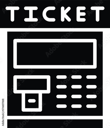 Ticket machine Vector Icon Design Illustration