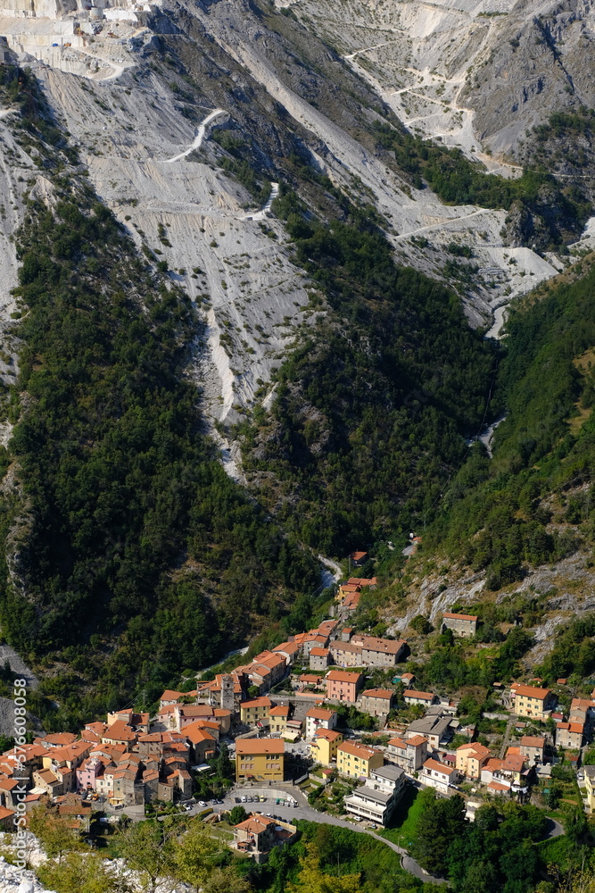 Village of Colonnata in Tuscany.  Place of production of Lardo di Colonnata.