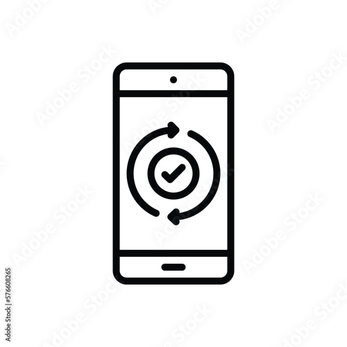 Black line icon for ensures