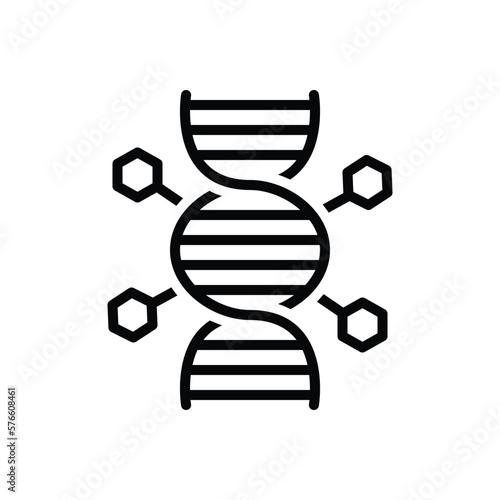 Black line icon for genes