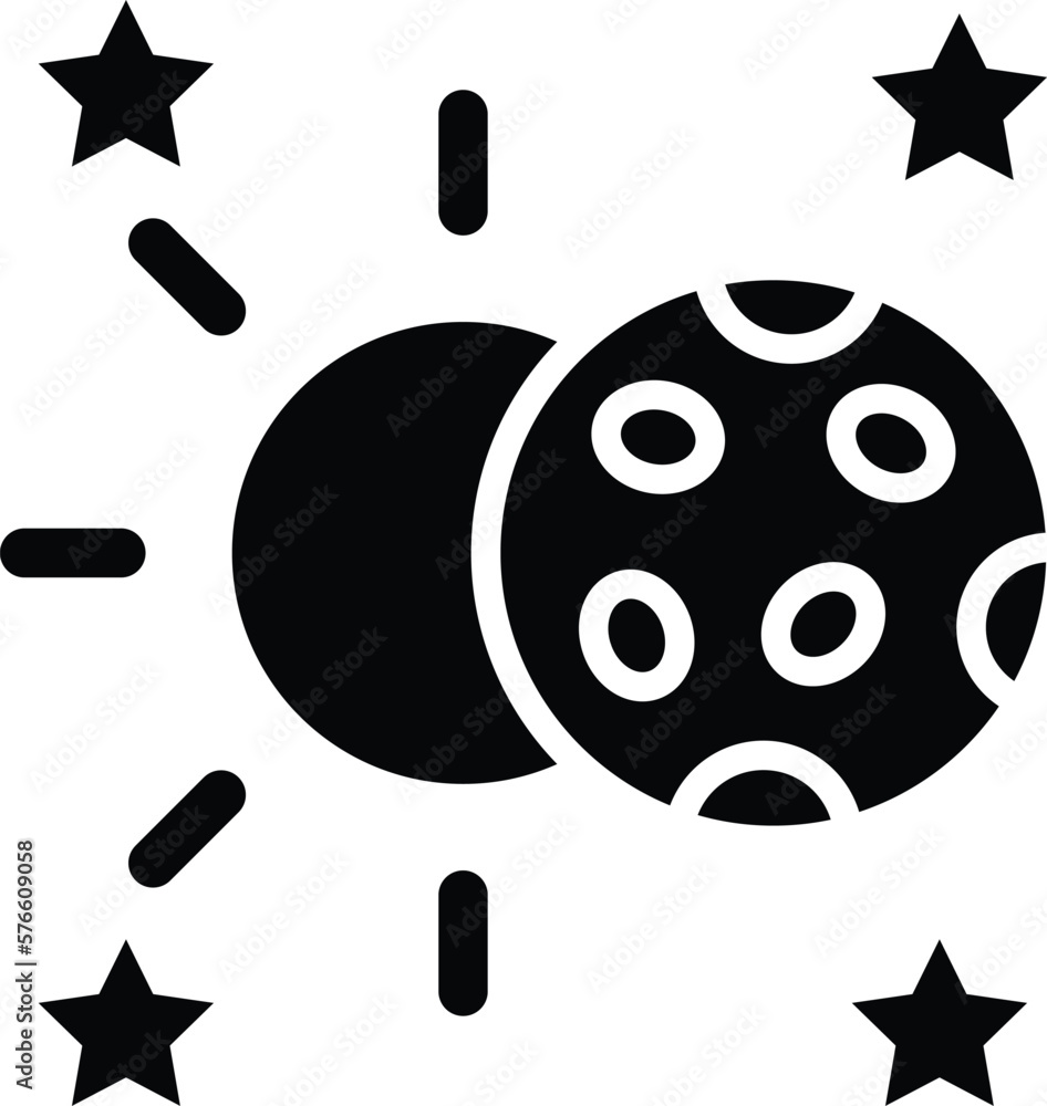 Obraz premium Lunar Vector Icon Design Illustration