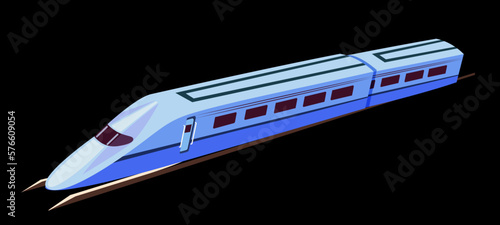 high speed train for travel vector illustration