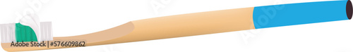 toothbrush with toothpaste prone to use-