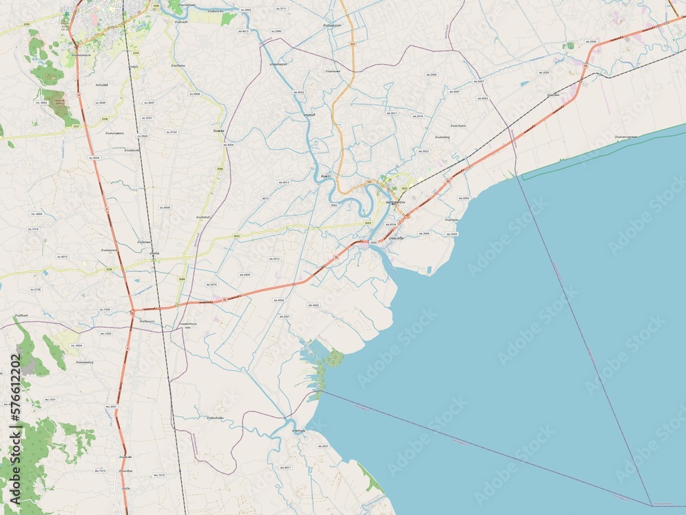 Obraz premium Samut Songkhram, Thailand. OSM. No legend