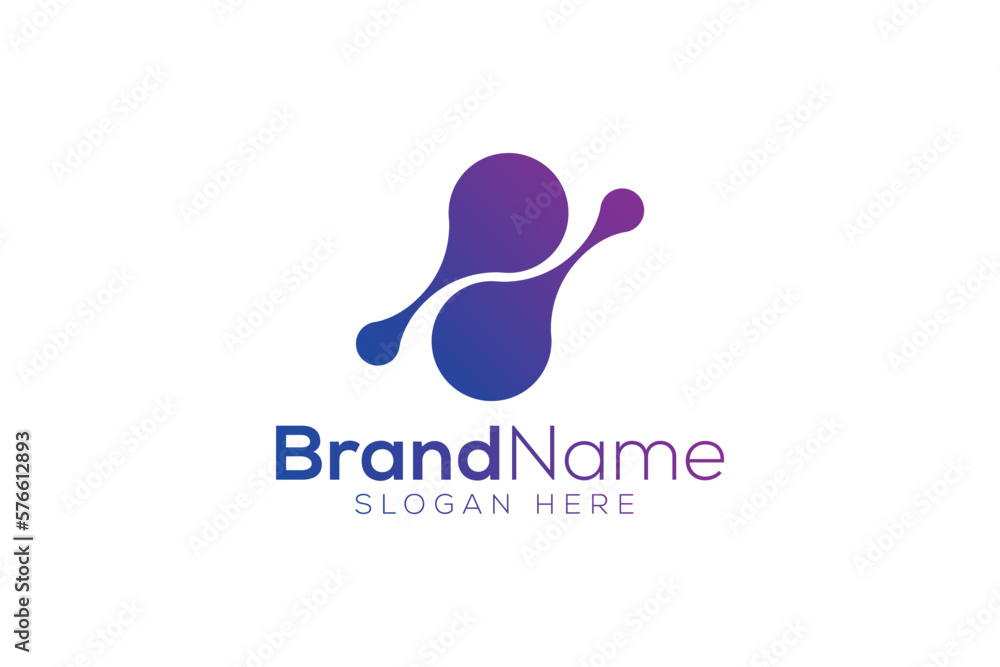 Minimalist tech icon logo design template Minimalist tech icon logo design template