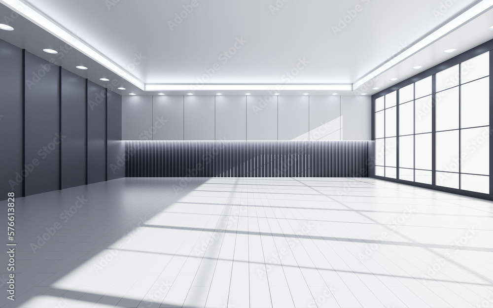 Fototapeta premium Empty interior room, 3d rendering.