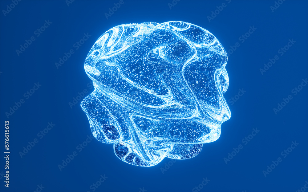 Abstract sphere with glowing particles, 3d rendering. Abstract sphere with glowing particles, 3d rendering.