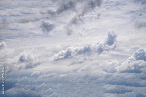 Fototapeta Naklejka Na Ścianę i Meble -  Cirrocumolus in blue and white like the Bavarian sky and clouds,