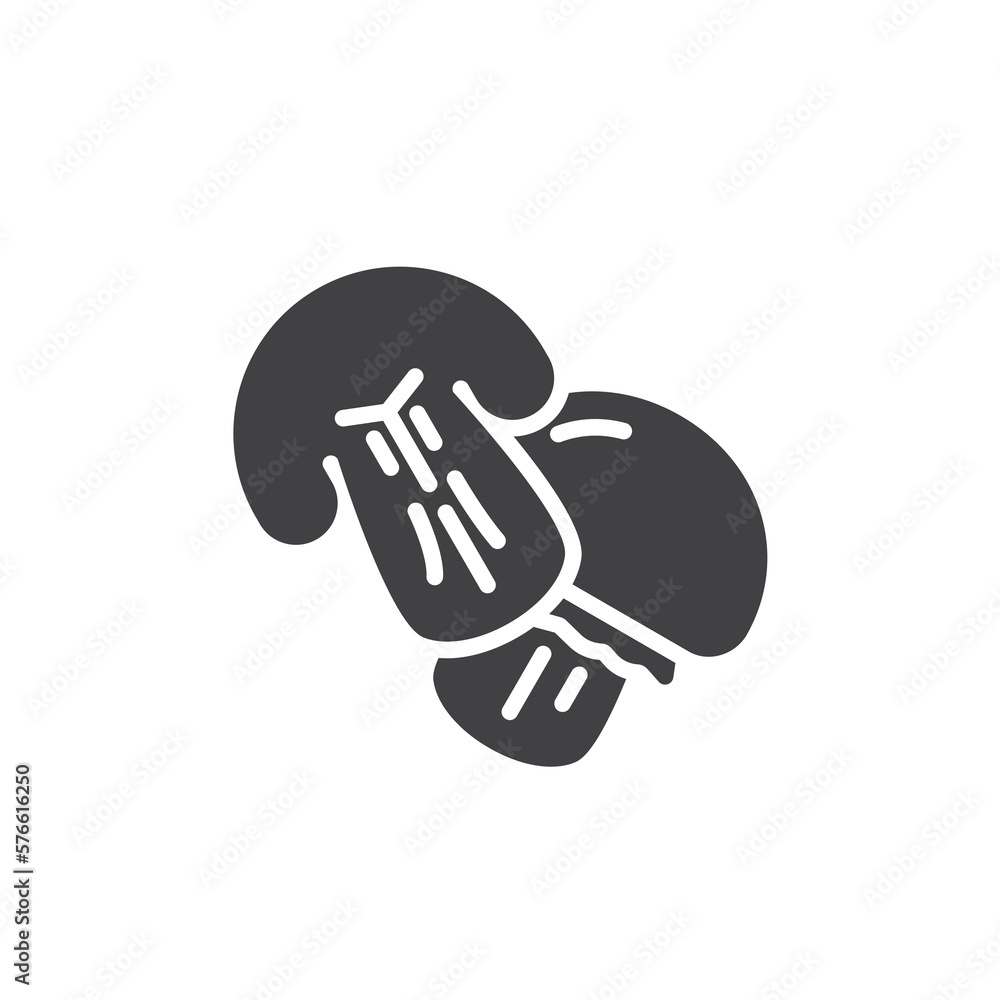 Mushroom champignon vector icon Mushroom champignon vector icon