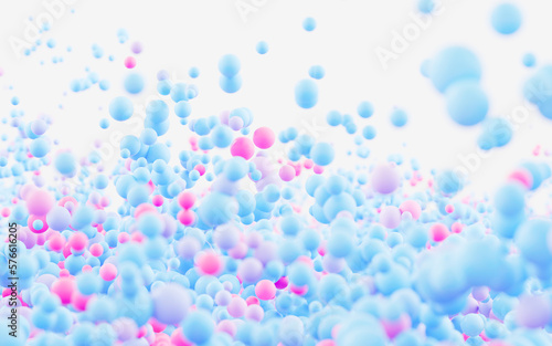 Colorful spheres background, 3d rendering.