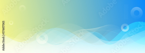 banner background. abstract colorful.blue and yellow. wave. eps 10