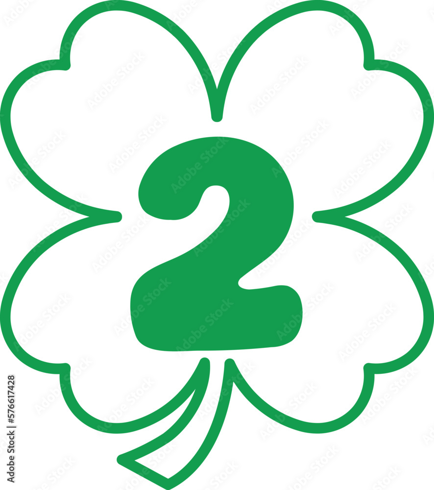 St Patrick Hold Clover Leaf Number 2 Two St Patrick Hold Clover Leaf Number 2 Two