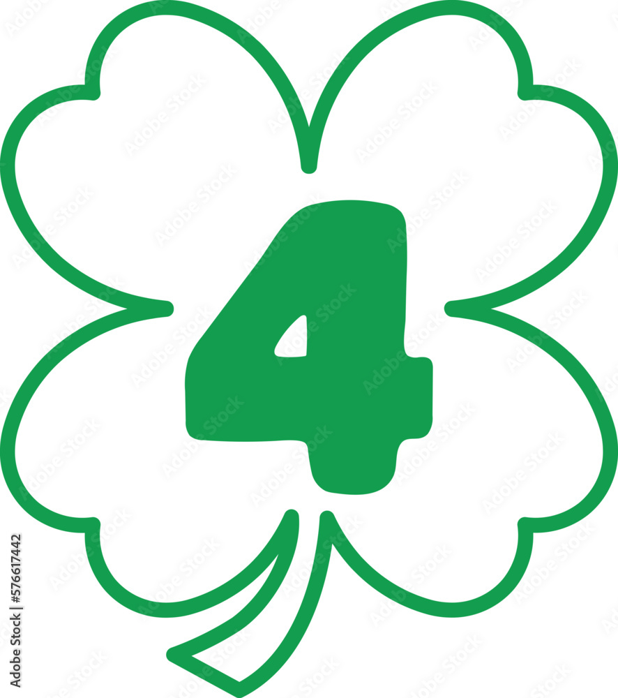 St Patrick Hold Clover Leaf Number 4 Four St Patrick Hold Clover Leaf Number 4 Four