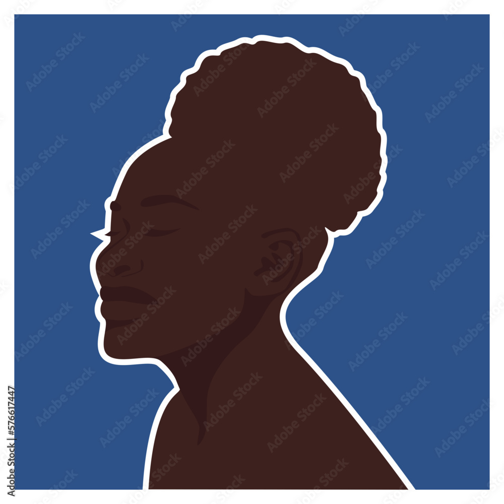 Black People Character Silhouette Illustration
