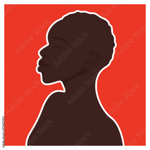 Black People Character Silhouette Illustration