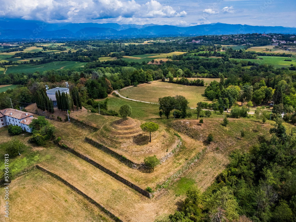 Remains of the military fortress on the hills of Fagagna.