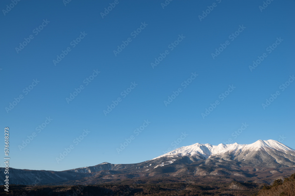 冠雪期の御嶽山 長野県 冠雪期の御嶽山 長野県