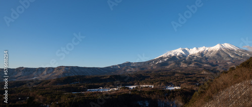 冠雪期の御嶽山 長野県