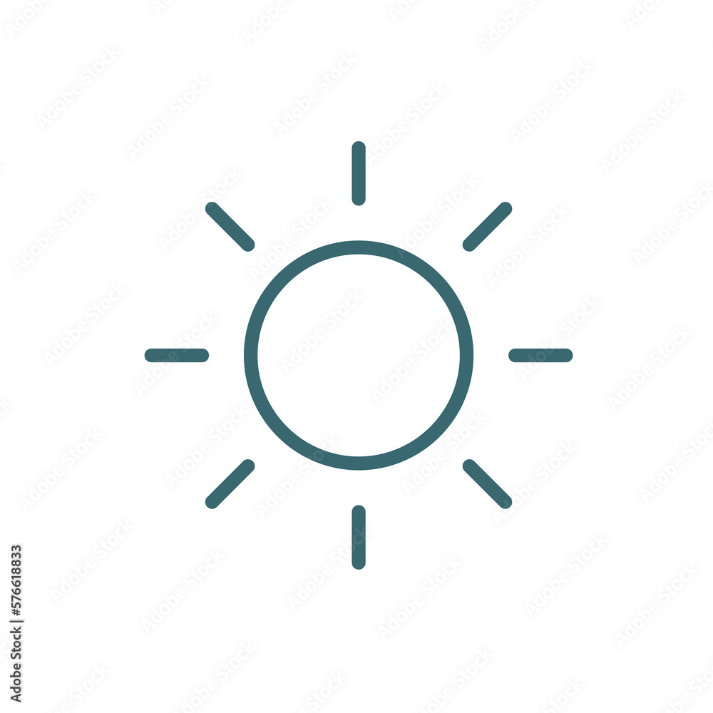 sunlight icon. Thin line sunlight, heat icon from ecology collection. Outline vector isolated on white background. Editable sunlight symbol can be used web and mobile sunlight icon. Thin line sunlight, heat icon from ecology collection. Outline vector isolated on white background. Editable sunlight symbol can be used web and mobile
