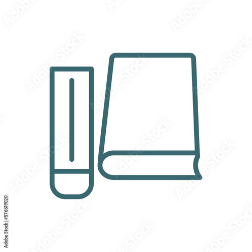 hardbound book icon. Thin line hardbound book, bibliophile icon from education collection. Outline vector isolated on white background. Editable hardbound book symbol can be used web and mobile