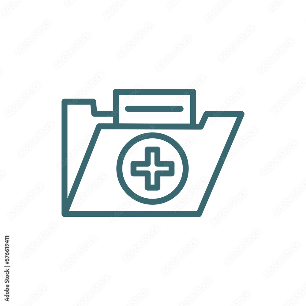 medical file icon. Thin line medical file icon from health and medical collection. Outline vector isolated on white background. Editable medical file symbol can be used web and mobile medical file icon. Thin line medical file icon from health and medical collection. Outline vector isolated on white background. Editable medical file symbol can be used web and mobile