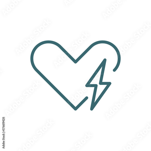 defibrillator icon. Thin line defibrillator icon from health and medical collection. Outline vector isolated on white background. Editable defibrillator symbol can be used web and mobile
