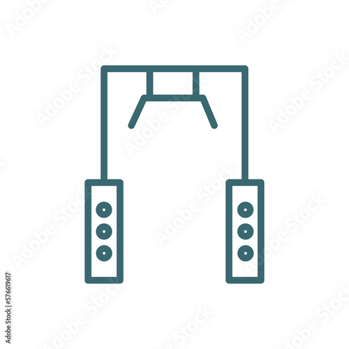 training apparatus icon. Thin line training apparatus icon from Fitness and Gym collection. Outline vector isolated on white background. Editable training apparatus symbol can be used web and mobile