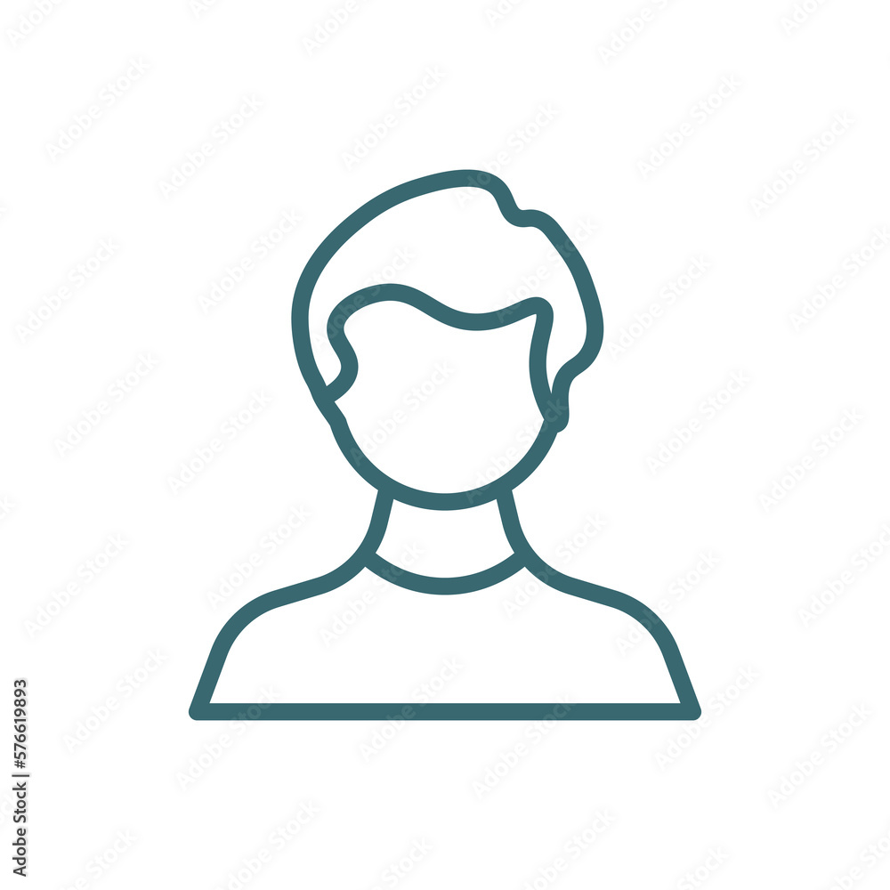 man icon. Thin line man icon from Human Resources collection. Outline vector isolated on white background. Editable man symbol can be used web and mobile