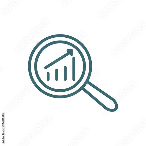 analysis icon. Thin line analysis icon from Human Resources collection. Outline vector isolated on white background. Editable analysis symbol can be used web and mobile