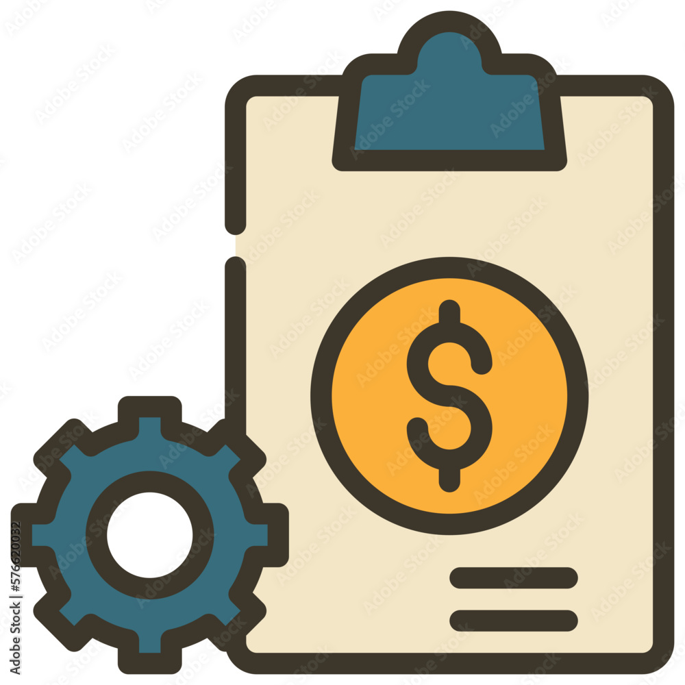 cog money clipboard business target icon filled outline cog money clipboard business target icon filled outline