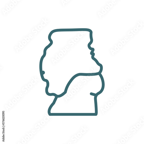 body shaming icon. Thin line body shaming icon from Hygiene and Sanitation collection. Outline vector isolated on white background. Editable body shaming symbol can be used web and mobile