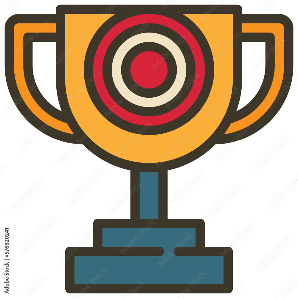 winner trophy dartboard business target icon filled outline winner trophy dartboard business target icon filled outline