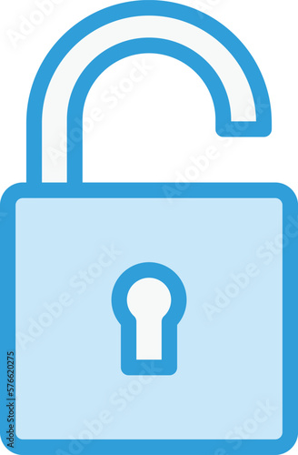 Unlocked Vector Icon Design Illustration