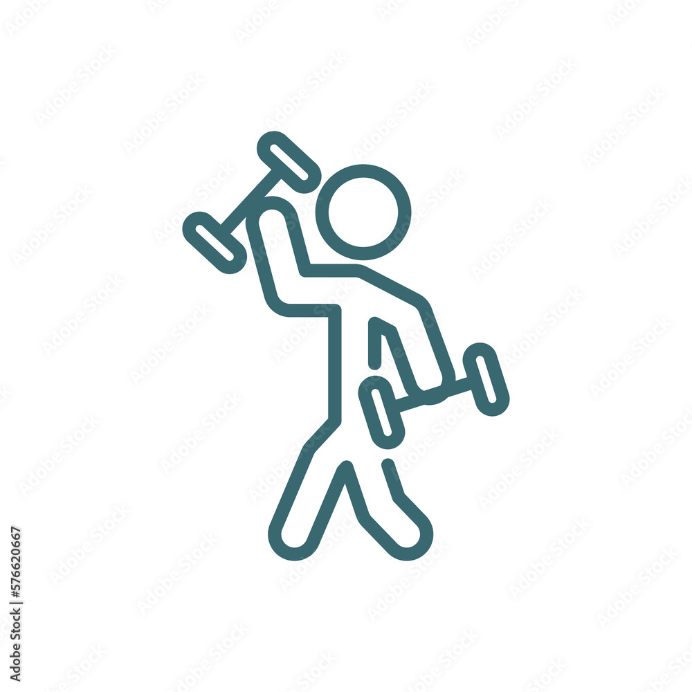 excersice icon. Thin line excersice icon from sport and game collection. Outline vector isolated on white background. Editable excersice symbol can be used web and mobile excersice icon. Thin line excersice icon from sport and game collection. Outline vector isolated on white background. Editable excersice symbol can be used web and mobile