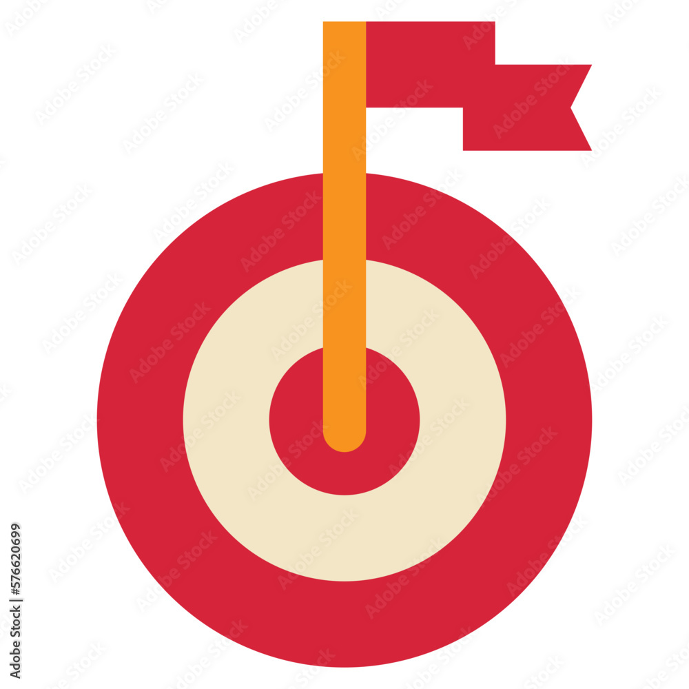 business target flag dartboard icon flat style business target flag dartboard icon flat style