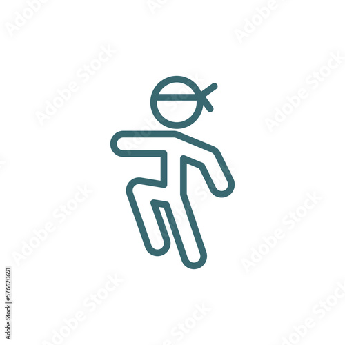 wushu icon. Thin line wushu icon from sport and game collection. Outline vector isolated on white background. Editable wushu symbol can be used web and mobile