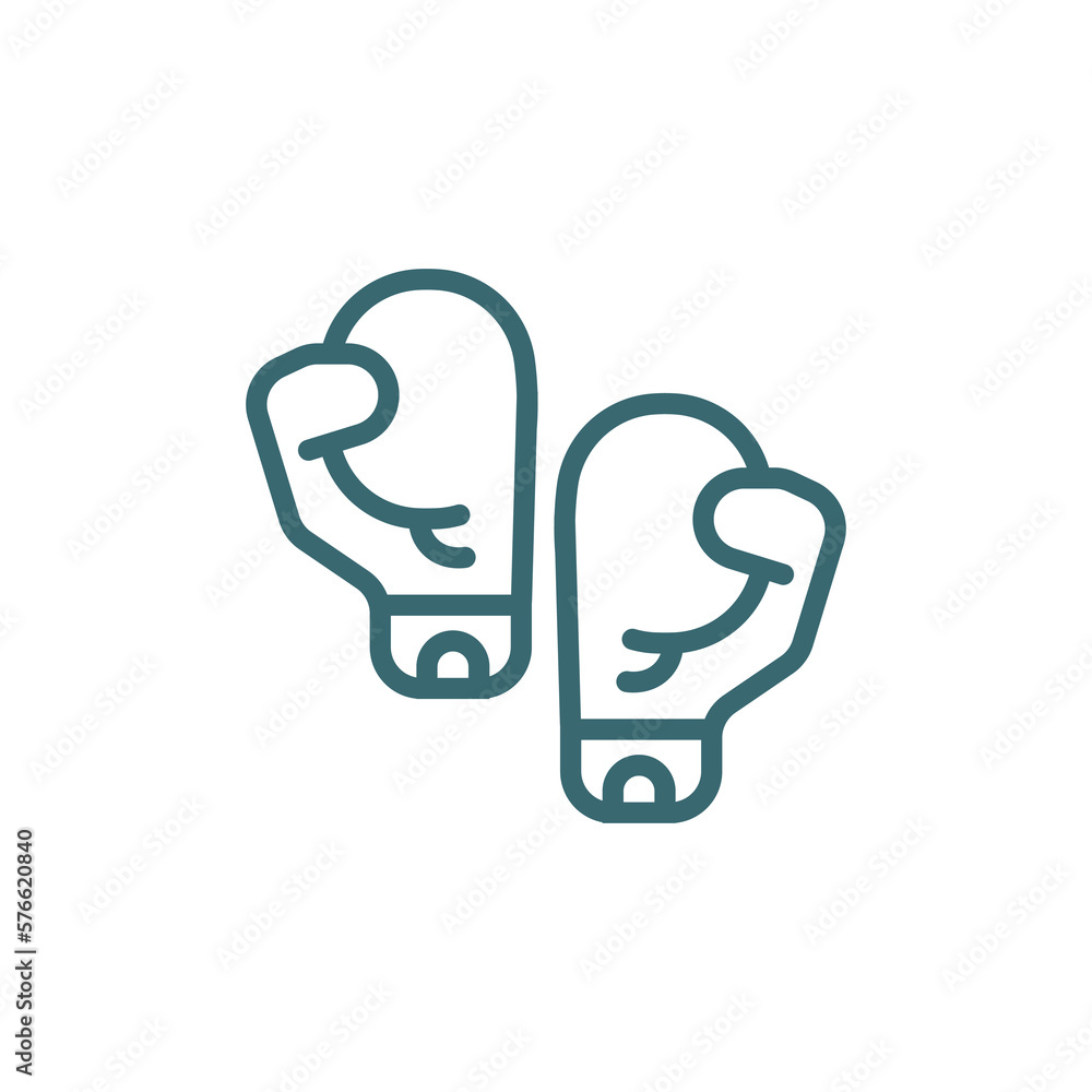 two boxing gloves icon. Thin line two boxing gloves icon from sport and game collection. Outline vector isolated on white background. Editable two boxing gloves symbol can be used web and mobile two boxing gloves icon. Thin line two boxing gloves icon from sport and game collection. Outline vector isolated on white background. Editable two boxing gloves symbol can be used web and mobile