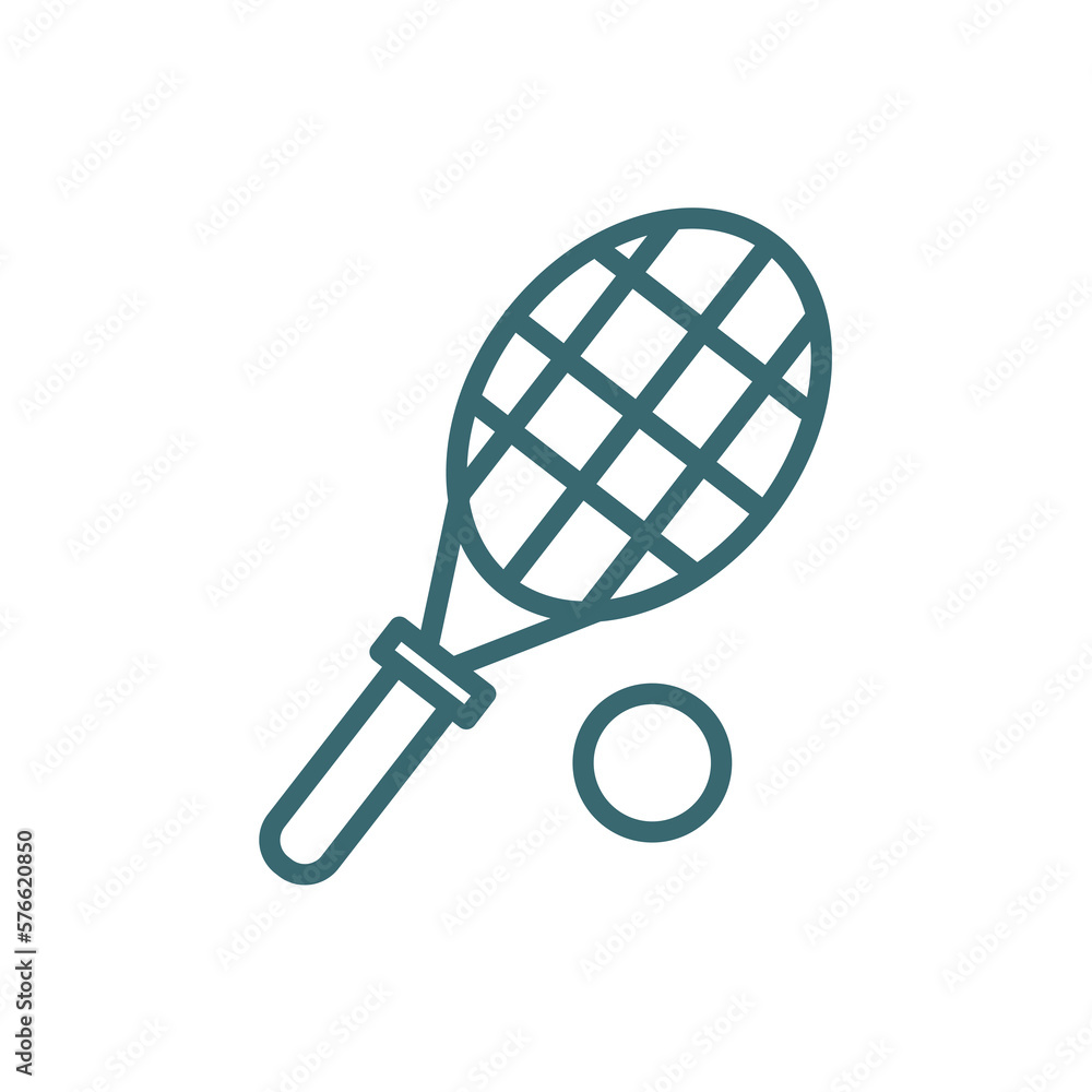 squash icon. Thin line squash icon from sport and game collection. Outline vector isolated on white background. Editable squash symbol can be used web and mobile squash icon. Thin line squash icon from sport and game collection. Outline vector isolated on white background. Editable squash symbol can be used web and mobile