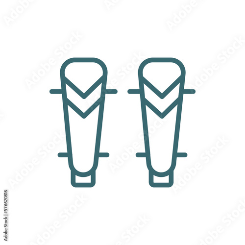 shin guards icon. Thin line shin guards icon from sport and game collection. Outline vector isolated on white background. Editable shin guards symbol can be used web and mobile