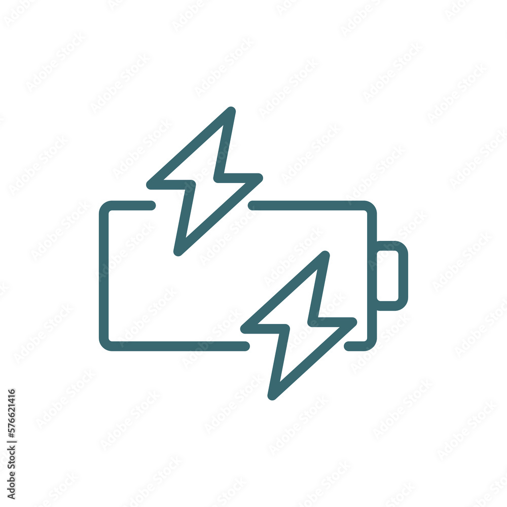 battery power icon. Thin line battery power icon from technology collection. Outline vector isolated on white background. Editable battery power symbol can be used web and mobile battery power icon. Thin line battery power icon from technology collection. Outline vector isolated on white background. Editable battery power symbol can be used web and mobile