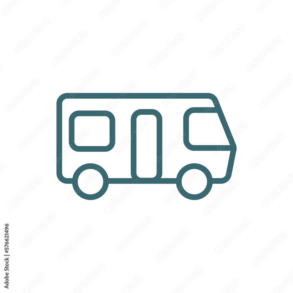motorhome icon. Thin line motorhome icon from travel and trip collection. Outline vector isolated on white background. Editable motorhome symbol can be used web and mobile motorhome icon. Thin line motorhome icon from travel and trip collection. Outline vector isolated on white background. Editable motorhome symbol can be used web and mobile