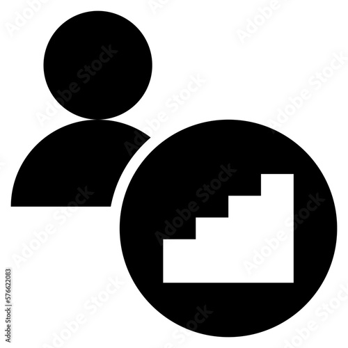 human buainess target graph icon solid glyph photo