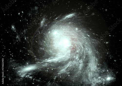 Obraz na płótnie galaxy in a free space. 3D rendering w salonie