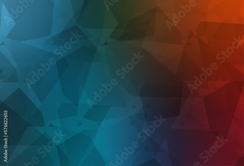 Light Blue  Red vector backdrop with polygonal shapes.