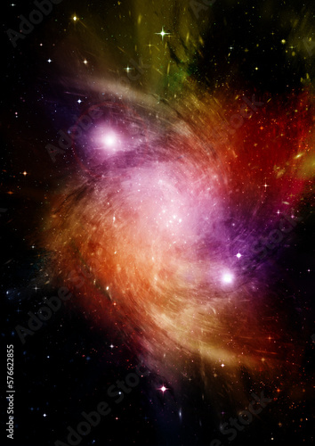 Obraz na płótnie galaxy in a free space. 3D rendering w salonie